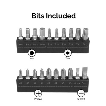 Neiko 10573B 14 Torque Screwdriver Set 20 Hex Bits 10 To 50 Inlbs Long Shank Screwdriver Torque Wrench Adjustable Inch