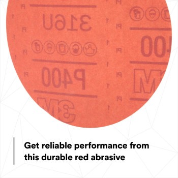 3M Hookit Red Abrasive Sanding Discs 01261 No Hole 6 In 80 Grade Pack Of 50 Discs For Auto Sanding Primer Sanding Ecoa