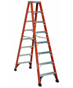 Louisville Ladder 8Feet Fiberglass Twin Front Ladder 375Pound Duty Rating Fm1408Hd