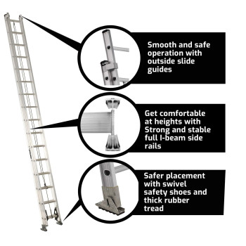 Louisville Ladder 32Foot Aluminium Extension Ladder 300Pound Load Capacity Type Ia Ae2232