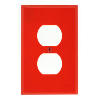 Leviton Pj8R 1Gang 1Duplex Midway Nylon Wallplate Midway Size Red 1 Pack