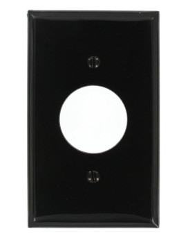 Leviton 80704E 1Gang Single 1406Inch Hole Device Receptacle Wallplate Black