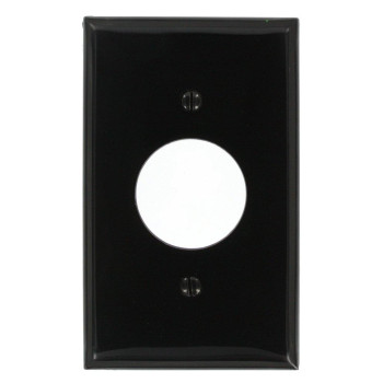 Leviton 80704E 1Gang Single 1406Inch Hole Device Receptacle Wallplate Black