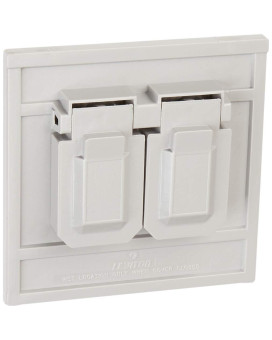 Leviton 4986Gy 1Gang Duplex Device Wallplate Cover Oversize Weatherresistant Thermoplastic Device Mount Horizontal Gray