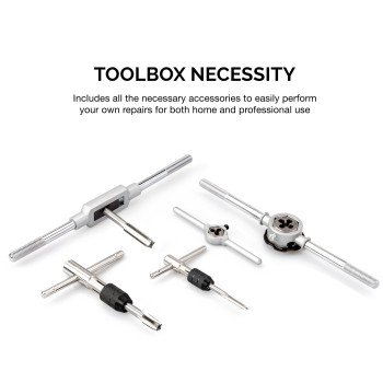 Neiko 00908A Sae And Metric Tap And Die Set Alloy Steel Taps And Dies With Hexagon Ttype Wrench Quality Threading Tools 76P