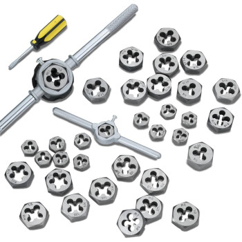 Neiko 00908A Sae And Metric Tap And Die Set Alloy Steel Taps And Dies With Hexagon Ttype Wrench Quality Threading Tools 76P