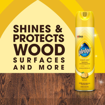 Pledge Expert Care Wood Polish Spray Shines And Protects Removes Fingerprints Lemon 97 Oz Pack Of 1