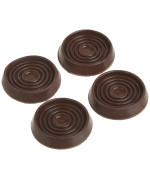 Shepherd Hardware 9077 134Inch Round Rubber Furniture Cups 4Pack Brown