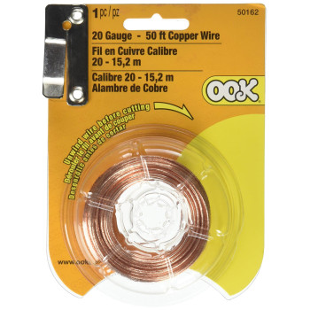 Ook 50162 20 Gauge Copper Hobby Wire Picture Hanging Wire 50Ft 10Lbs