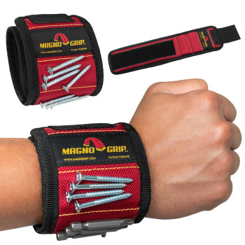 Magnogrip Magnetic Wristband For Holding Screws Nails Drill Bits Cool Gifts For Men Super Strong Magnets Great Diy Gifts