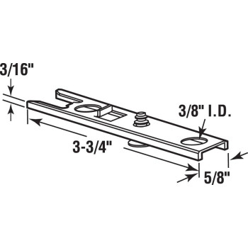 Primeline N 6823 Steel Bifold Door Top Pivot Bracket For Acme Doors Single Pack