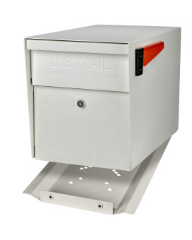 Mail Boss 7107 Curbside Locking Security Mailbox Cream White