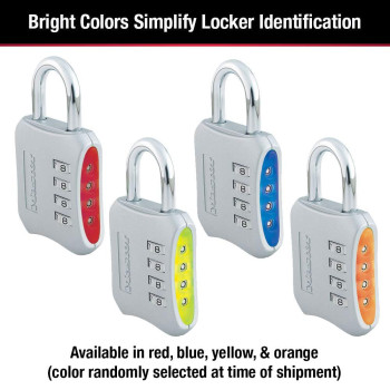 Master Lock Resettable Combination Locker Lock Lock For Gym And School Lockers Colors May Vary 653D