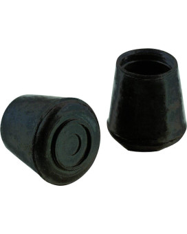 Shepherd Hardware 9224 114Inch Inside Diameter Rubber Leg Tips 2Pack Black