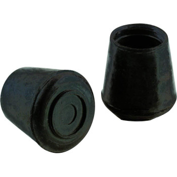 Shepherd Hardware 9224 114Inch Inside Diameter Rubber Leg Tips 2Pack Black