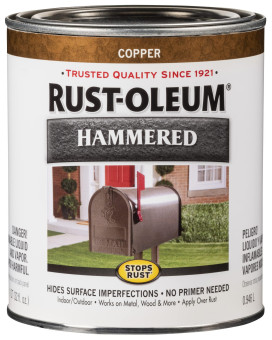 Rustoleum 239074 Stops Rust Hammered Finish Paint Quart Copper 32 Fl Oz Pack Of 1