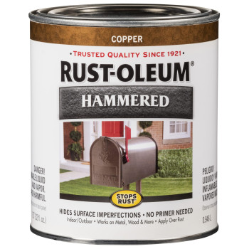 Rustoleum 239074 Stops Rust Hammered Finish Paint Quart Copper 32 Fl Oz Pack Of 1