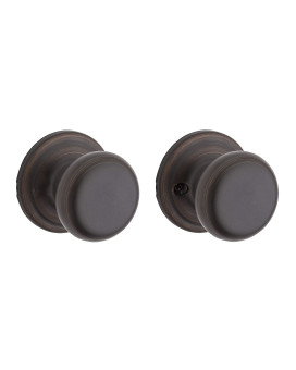 Kwikset Juno Interior Passage Door Knob Handle For Closet And Hallway Doors Nonlocking Doorknob In Venetian Bronze With Micr