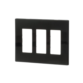 Eaton Pjs263Bk Decorator Screwless Wallplate 3Gang Black