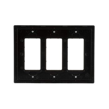 Eaton Pjs263Bk Decorator Screwless Wallplate 3Gang Black