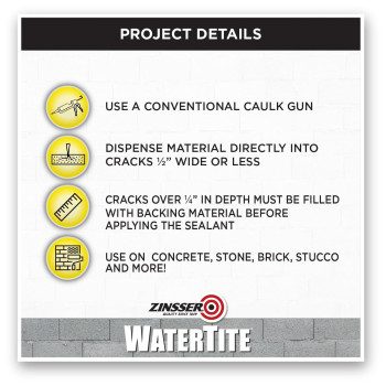 Rustoleum Zinsser Watertite Tube 5091 Poly Seal Joint Filling Waterproofing Caulking 101Ounce