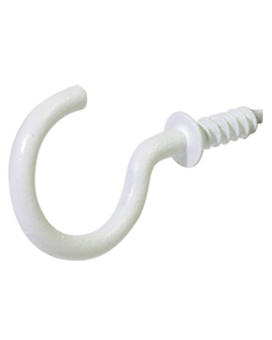 The Hillman Group 122235 Cup Hook 78Inch White 8Pack