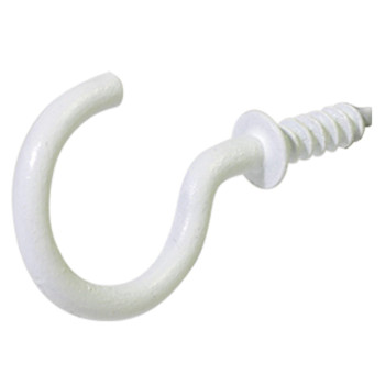 The Hillman Group 122235 Cup Hook 78Inch White 8Pack