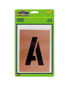 Hyko Products St4 Number Letter Stencils 4 Inch Tan