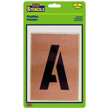 Hyko Products St4 Number Letter Stencils 4 Inch Tan