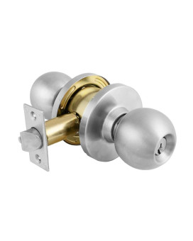 Master Lock Blc0232Dka4 Storeroom Cylindrical Ball Knob Commercial Grade 2 Brushed Chrome Finish