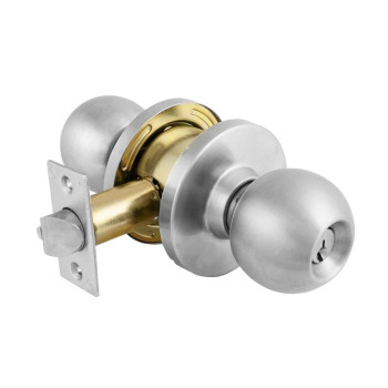 Master Lock Blc0232Dka4 Storeroom Cylindrical Ball Knob Commercial Grade 2 Brushed Chrome Finish