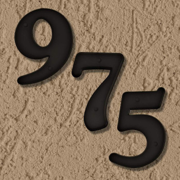 Hyko Products 30202 Plastic House Number 2 Two 6 High Black