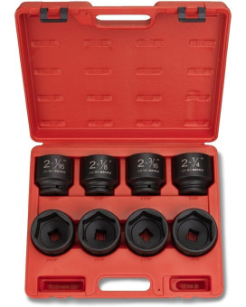 Neiko 02392A 34 Impact Socket Set 34 Drive 8 Pc Jumbo Sockets Sae Standard Sizes 2116 Inch To 212 Inch Chromemol