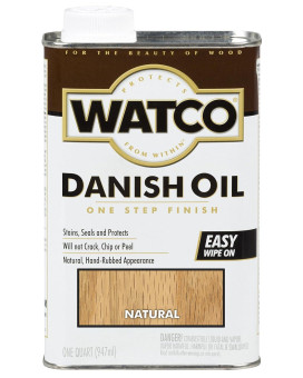 Watco A65741 Danish Oil Wood Finish Quart Natural