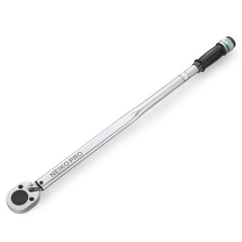 Neiko Pro 03711B 34 Torque Wrench 34 Drive Sae 50300 Ftlb 34 Length Adjustable Click Torque Wrench Chrome Vana