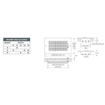 Accord Abswwh2124 Sidewallceiling Register With 2Way Design 12Inch X 4Inchduct Opening Measurements White