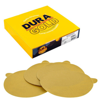 Duragold Premium 6 Gold Psa Sanding Discs 220 Grit Box Of 50 Self Adhesive Stickyback Sandpaper For Da Sander Finishin