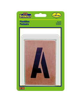 Hyko Products St3 Number Letter Stencils 3 Inch Tan