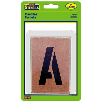 Hyko Products St3 Number Letter Stencils 3 Inch Tan