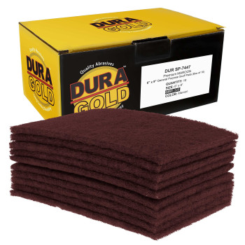 Duragold Premium 6 X 9 Maroon General Purpose Scuff Pads Box Of 10 Scuffing Scouring Sanding Paint Primer Prep Adhesi