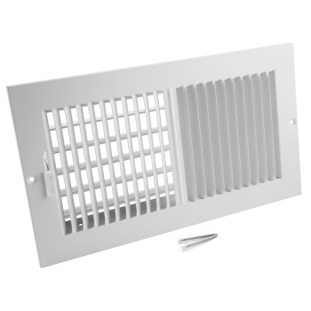 Accord Abswwh2126 Sidewallceiling Register With 2Way Design 12Inch X 6Inchduct Opening Measurements White