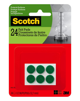 Scotch Felt Pads 24 Pcs 05 Round Pads Green Selfadhesive Ideal For Use On Furniture Lamps And D Cor That Sit On Finis