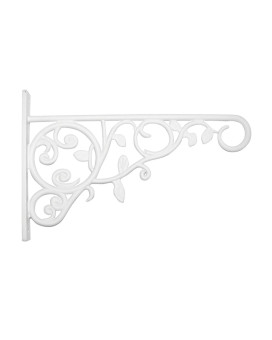 Panacea 100057107 White 9 Plant Bracket With Leaves