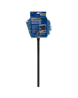 Carrand 93210 Long Chenille Microfiber Wash Mop With 48 Extension Pole Black