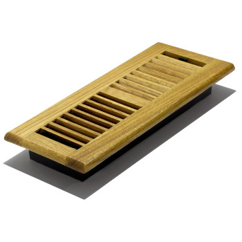 Decor Grates Wl412M 4Inch By 12Inch Wood Louver Floor Register Medium Oak