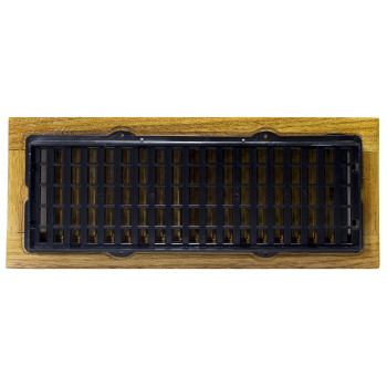 Decor Grates Wl412M 4Inch By 12Inch Wood Louver Floor Register Medium Oak