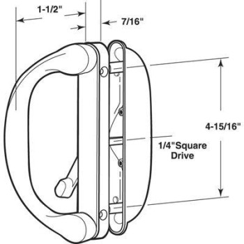 Sliding Patio Door Handle Set For Milgard White