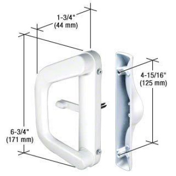 Sliding Patio Door Handle Set For Milgard White