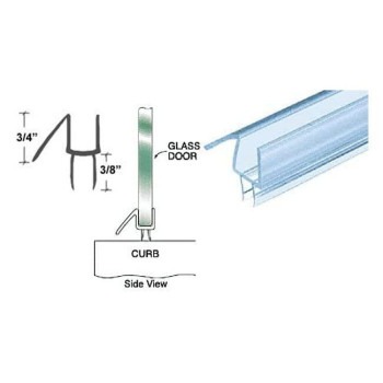 Crl Coextruded Clear Bottom Wipe With Drip Rail For 38 Glass 31 In Long