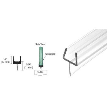 Crl Coextruded Clear Bottom Wipe With Drip Rail For 14 Glass 31 In Long